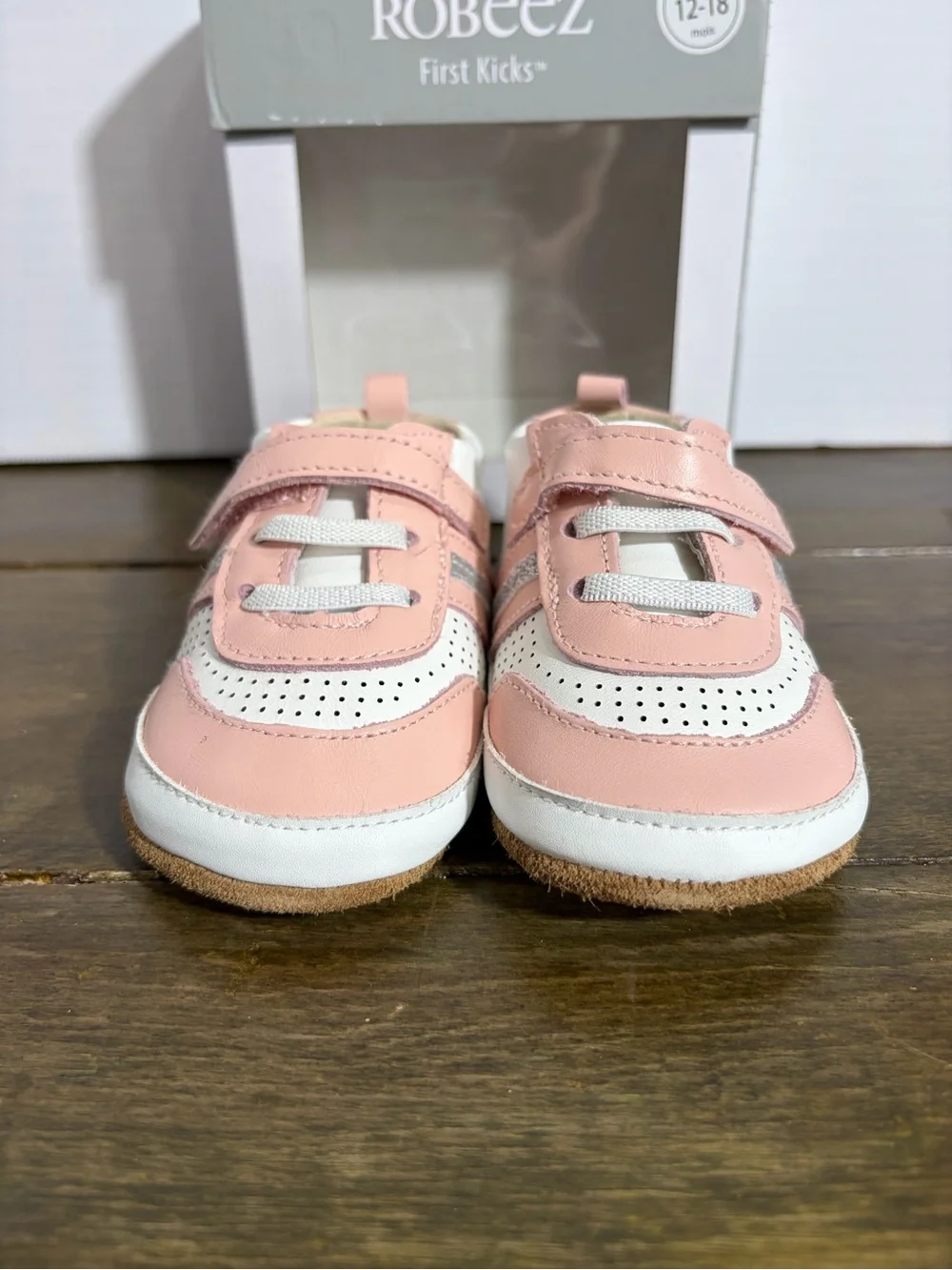 NEW Robeez First Kicks Baby Girl Sneakers in Eliza Pink Size 12-18 months